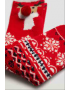 Χριστουγεννιάτικες Γυναικείες Fleece  Κάλτσες Non Slip Ysabel Mora Y12903 με αρκουδάκια και σχέδια, ΚΟΚΚΙΝΗ